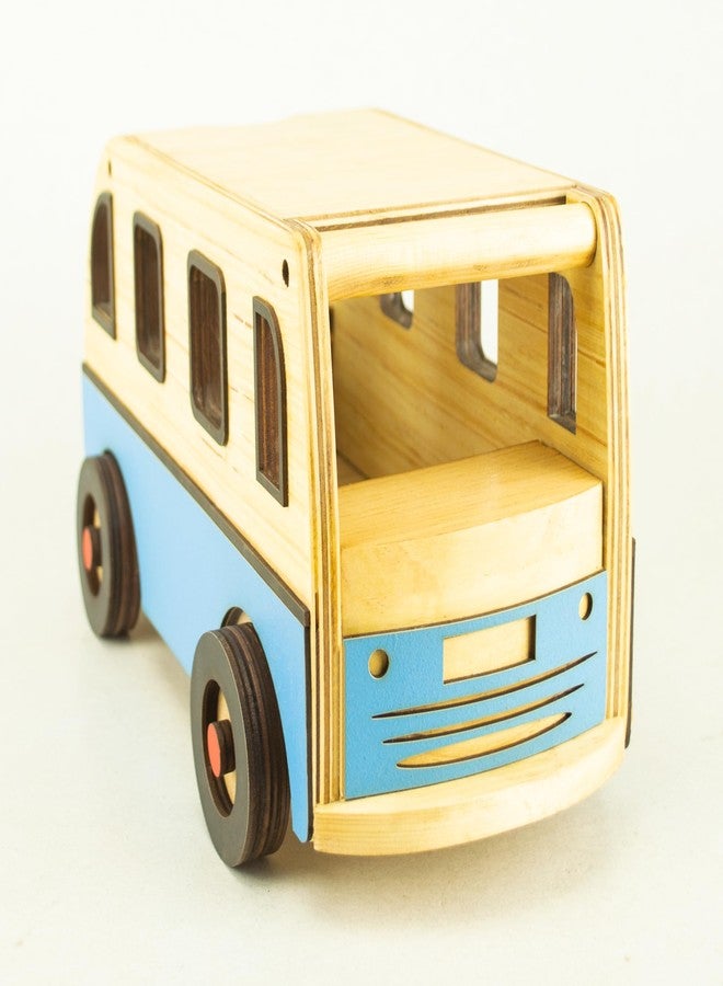 Techny Birds Technybirds Toy Bus | Wooden Toy Bus | Toy Vehicles |Pull-Along Toy|Age(1+) - Image 4